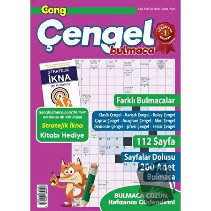 Gong Çengel Bulmaca Ocak - Şubat - Mart 2021 (5li Set)