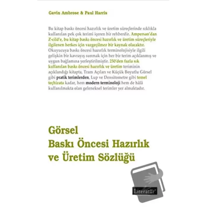 Görsel Baskı Öncesi Hazırlık ve Üretim Sözlüğü