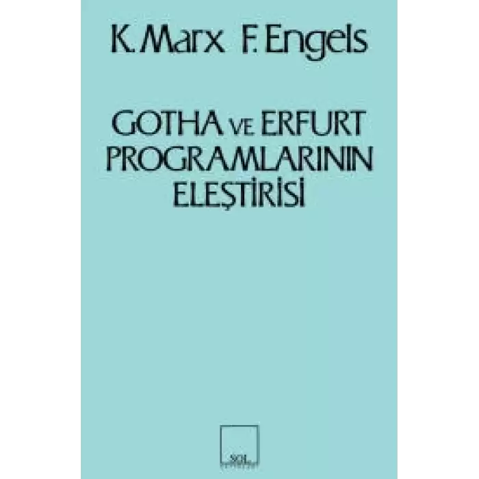 Gotha ve Erfurt Programlarının Eleştirisi