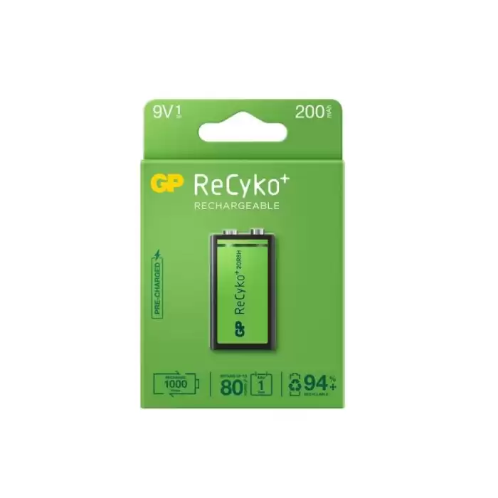 Gp 9V 200 Mah Şarjlı Tekli Paket Gp20R8Hem-2Gb1