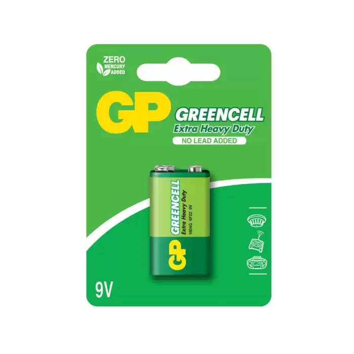 Gp Greencel 9V Çinko Pil Tekli Paket Gp1604G-2U1