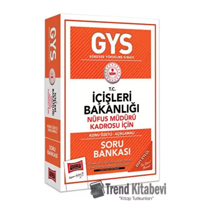 GYS T.C İçişleri Bakanlığı Nüfus Müdürü Kadrosu İçin Konu Özetli Açıklamalı Soru Bankası