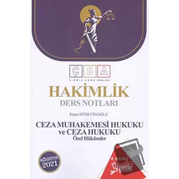 Hakimlik Ders Notları Ceza Muhakemesi Hukuku ve Ceza Hukuku Özel Hükümler