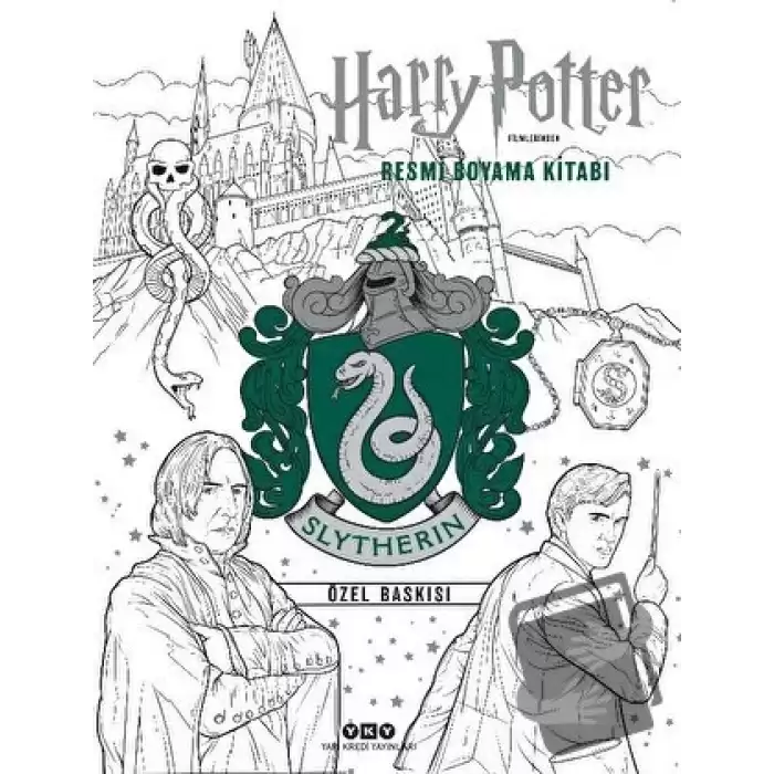 Harry Potter Filmlerinden Resmi Boyama Kitabı - Slytherin Özel Baskısı