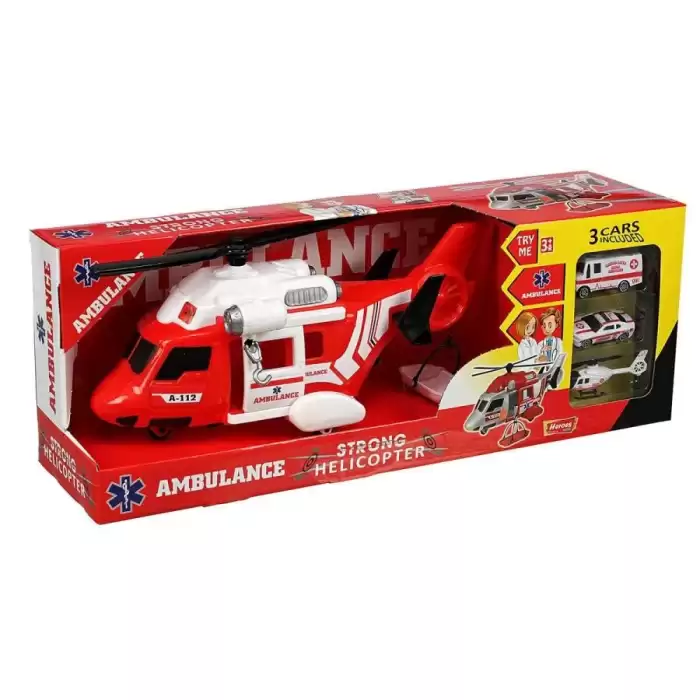 Heroes Toys Helikopter Ambulans Seti Arabalı