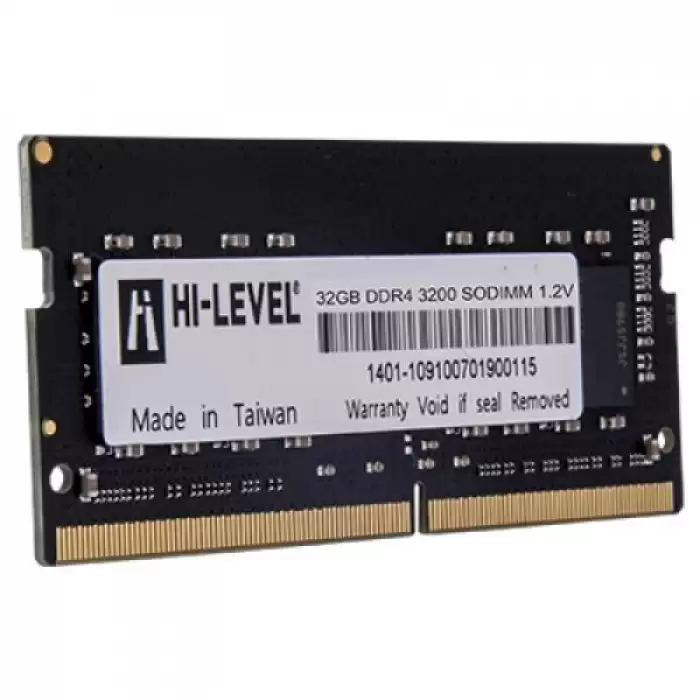 Hi-Level Hlv-Sopc25600D4-32G 32Gb (1X32Gb) Ddr4 3200Mhz Cl22 Notebook Ram (Bellek)