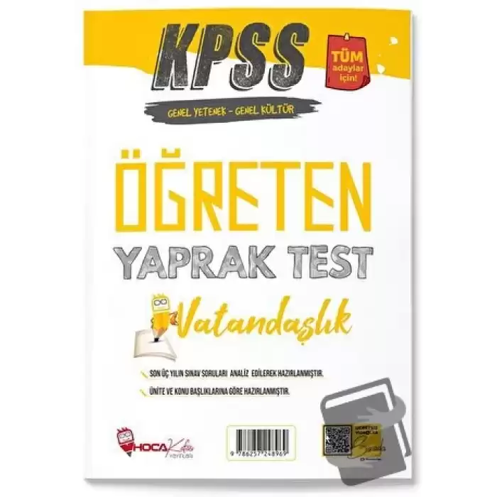 Hoca Kafası KPSS Vatandaşlık Öğreten Yaprak Test