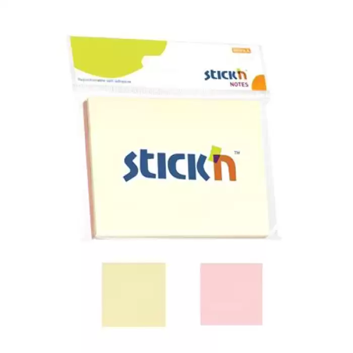 Hopax Stıckn Yapışkanlı Not Kağıdı 100 Yp 76X102 2 Pastel Renk 21094 - 12li Paket