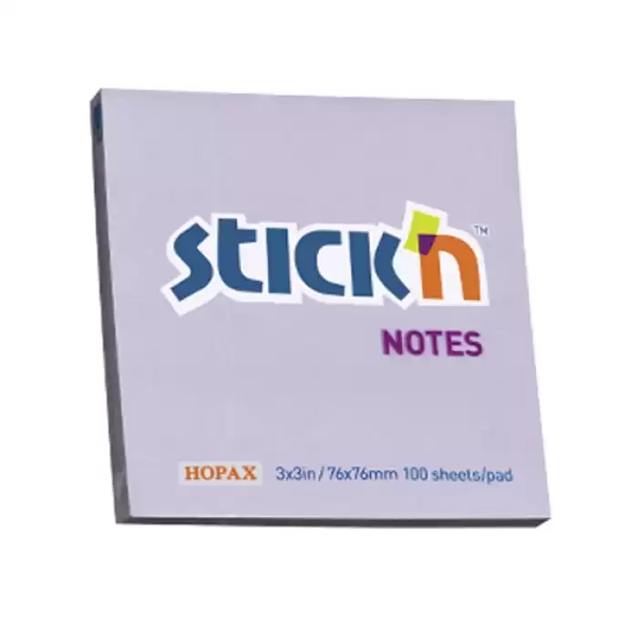 Hopax Stıckn Yapışkanlı Not Kağıdı 100 Yp 76X76 Pastel Lila He21403 - 12li Paket