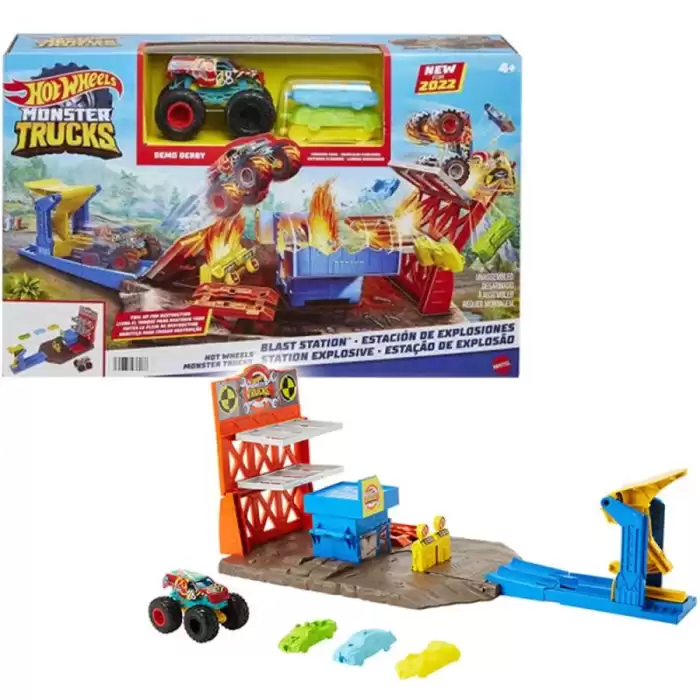 Hot Wheels Monster Trucks Patlama İstasyonu Oyun Seti