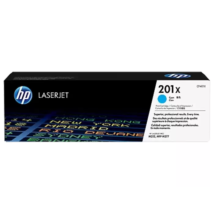 Hp 201X Cyan Mavi Yüksek Kapasite 2.800 Sayfa Toner Cf401X