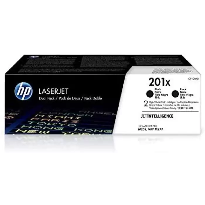 Hp 201Xd Black Siyah Çiftli Yüksek Kapasite 2.800 Sayfa Toner Cf400Xd