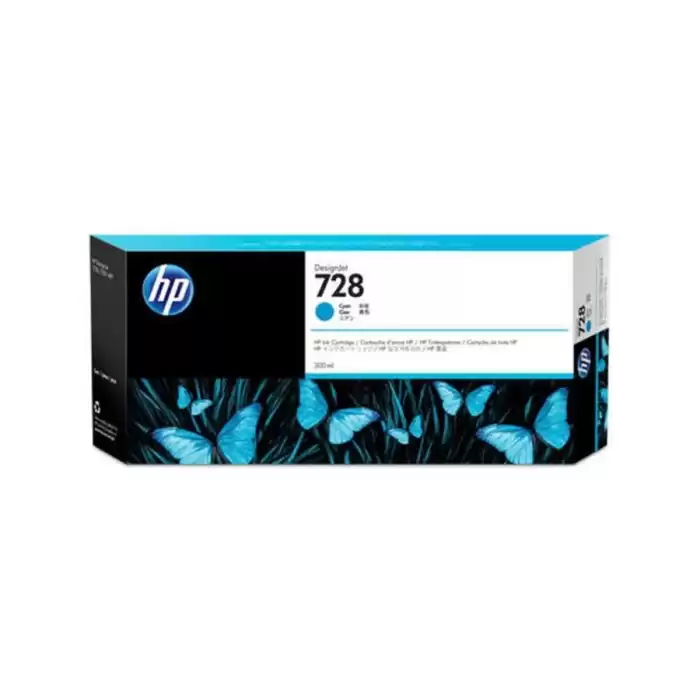 Hp 728 Cyan Mavi 300Ml Plotter Kartuşu F9K17A