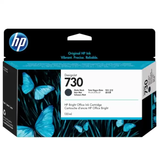 Hp 730 Matte Black Mat Siyah 130 Ml Plotter Kartuşu P2V65A