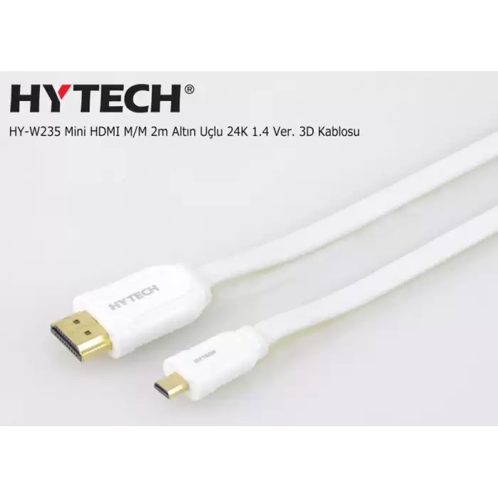 Hytech Hy-W235 2Mt Mini Hdmi Erkek To Hdmi Erkek 24K 1.4 Versiyon 3D Kablo