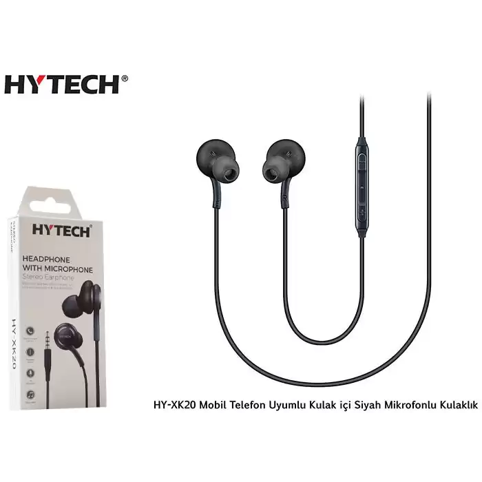 Hytech Hy-Xk20 Mobil Telefon Uyumlu Kulak İçi Siyah Kulaklık