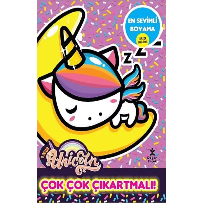 I Love Unicorn En Sevimli Boyama Çok Çok Çıkartmalı!