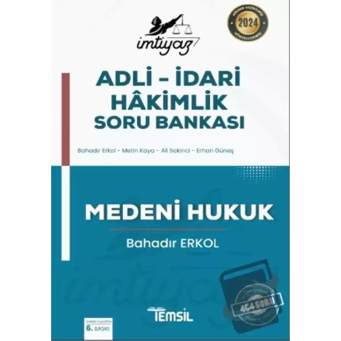 İmtiyaz Adli - İdari Hakimlik Soru Bankası Medeni Hukuk