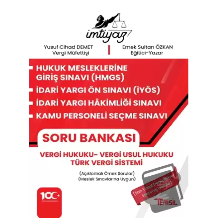 İmtiyaz HMGS - İYÖS- İYHS - KPSS Vergi Hukuku Soru Bankası Vergi Hukuku - Vergi Usul Hukuku – Türk Vergi Sistemi