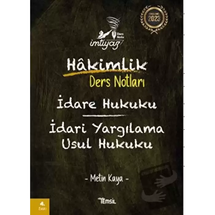 İmtiyaz İdare Hukuku İdari Yargılama Usul Hukuku Hakimlik Ders Notları