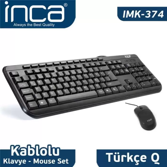 Inca Imk-374U Multimedya Usb Q Klavye Mouse Set