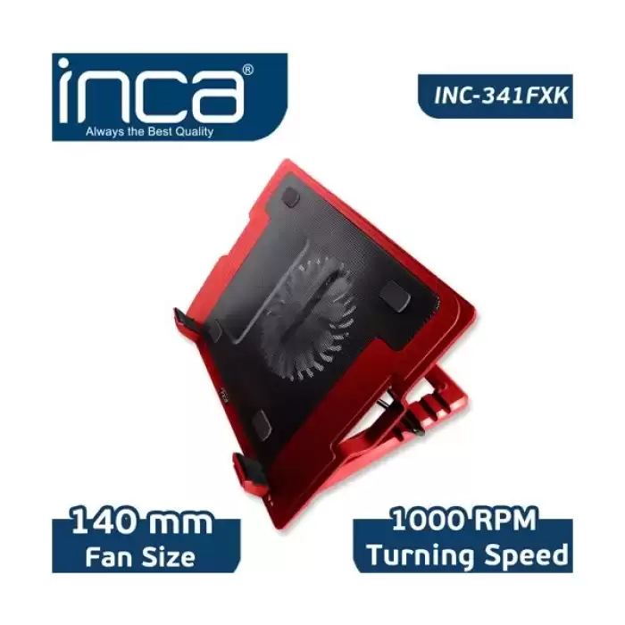 Inca Inc-341Fxk Kırmızı Ergonomik Sessiz Usb Notebook Soğutucu