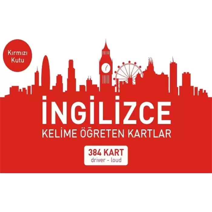 İngilizce Kelime Öğreten Kartlar (Kırmızı Kutu)