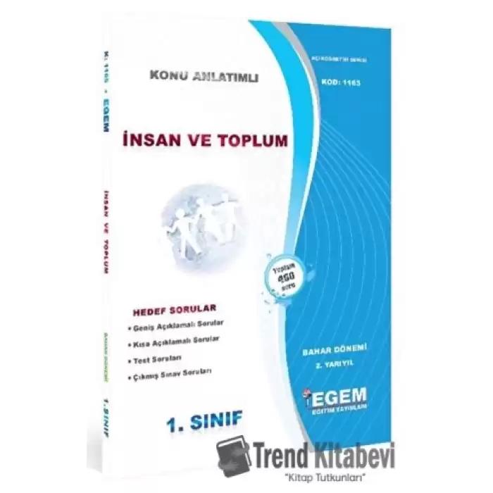 İnsan Ve Toplum (Bahar Dönemi) Konu Anlatımlı Soru Bankası (2. Yarıyıl) (1165)