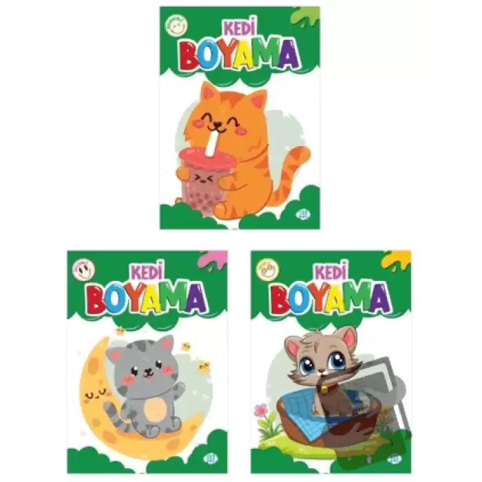 Kedi Boyama Seti (3 Kitap)