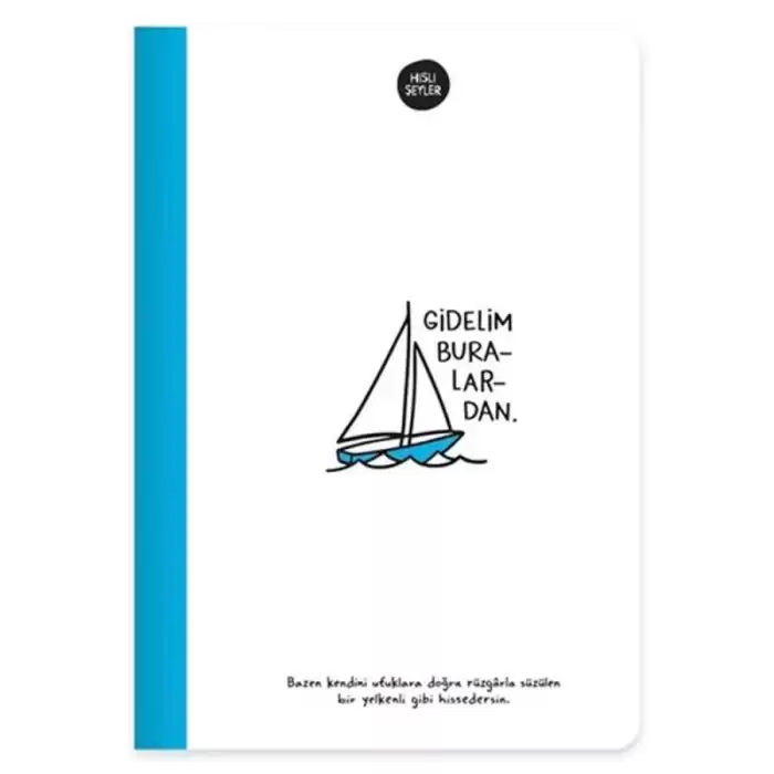 Keskin Color Hisli Şeyler Sert Kapak Cilt Defter 14X20 64 Yp.çizgili Gidelim Buralardan