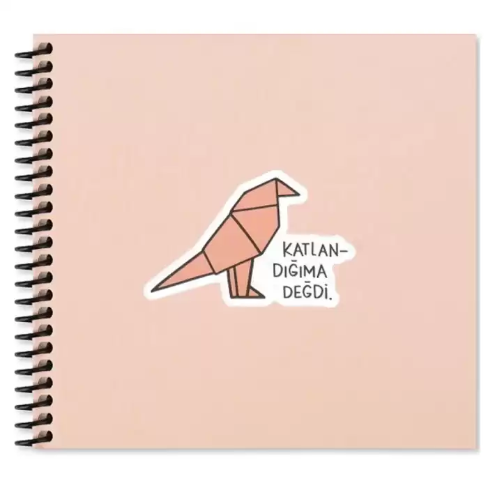 Keskin Color Sticker Defter Hisli Şeyler 16X15 50 Yp. Çizgili Stickerli Defter Katlandığıma Değdi