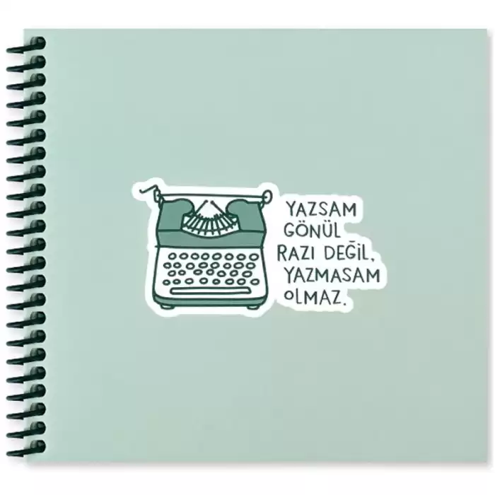 Keskin Color Sticker Defter Hisli Şeyler 16X15 50 Yp. Çizgili Stickerli Defter Yazsan Gönül Razı Değil Yazmasam Olmaz