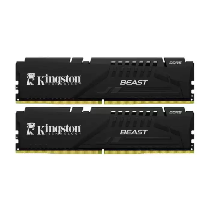 Kingston Beast Kf552C36Bbek2-16Tr 16Gb (2X8) Ddr5 5200Mhz Cl36 Siyah Gaming Ram (Bellek)