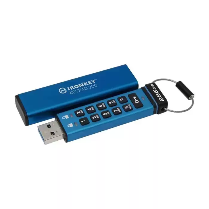 Kingston Ikkp200-256Gb 256Gb Ironkey Keypad 200, Fıps 140-3 Lvl 3 (Pending) Flash Bellek