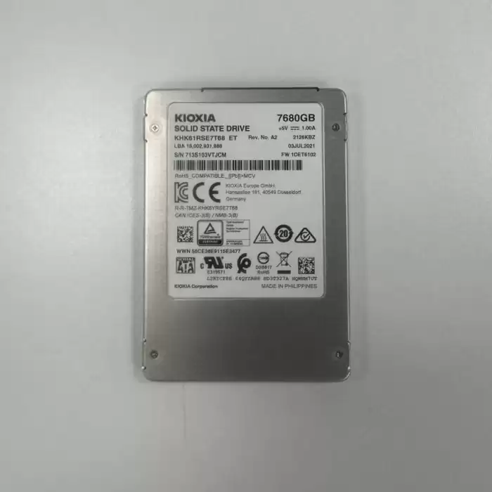 Kioxia 7.68 Tb 2.5 550-530 Mb-S Dwpd:1 Server Ssd