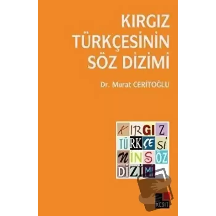 Kırgız Türkçesinin Söz Dizimi