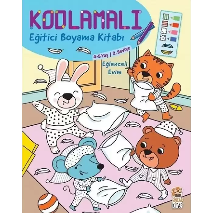 Kodlamalı Eğitici Boyama Kitabı - Eğlenceli Evim (4-5 Yaş 2. Seviye)