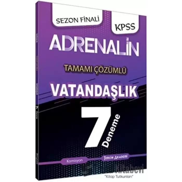 KPSS Adrenalin Vatandaşlık Tamamı Çözümlü Soru Bankası