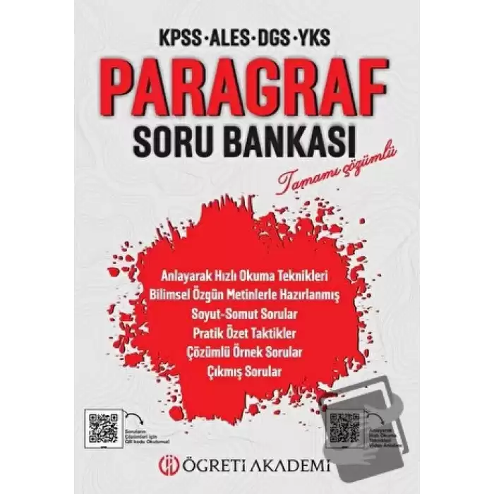 KPSS ALES DGS YKS Paragraf Soru Bankası