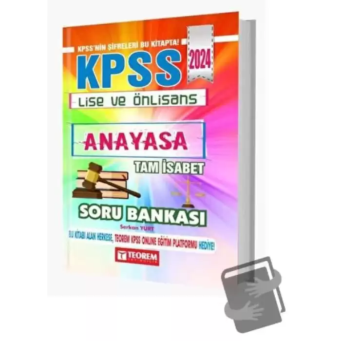 KPSS Lise Ön Lisans Tam İsabet Anayasa Soru Bankası (Ciltli)