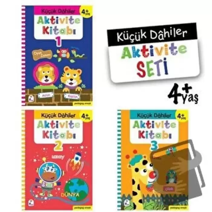 Küçük Dahiler Aktivite Seti 4+ Yaş (3 Kitap Takım)