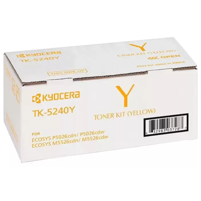 Kyocera Tk-5240Y Yellow Sarı Orjinal Fotokopi Toneri Ecosys M5526Cdn-5526Cdw P5026Cdn-5026Cdw 3.000