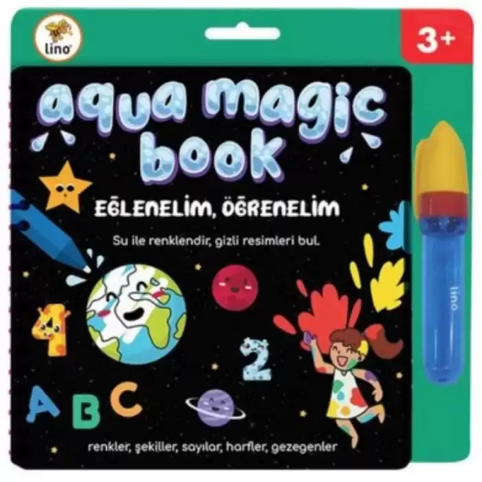 Lino Sihirli Boyama Kitabı Aqua Magic Book Eğlenelim Öğrenelim Tfl-1004