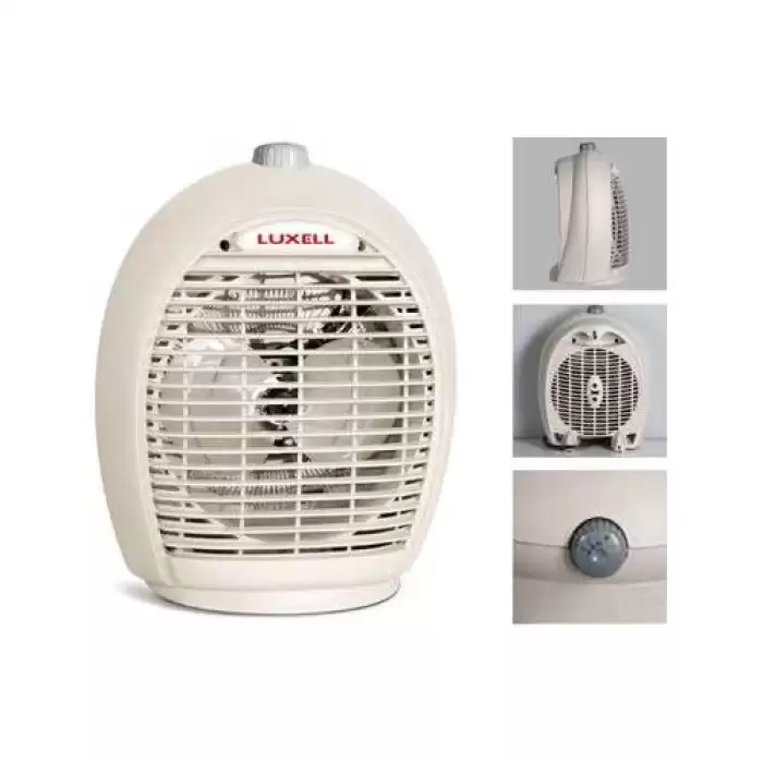 Luxell Lx-6331 Beyaz Isıtıcı Fan 1000+1000 Watt 3 Farklı Kademede Çalışma