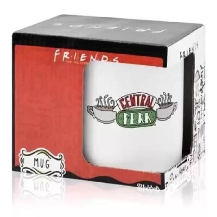 Mabbels Kupa Friends Central Perk Dış Beyaz İç Kırmızı Mug-382164