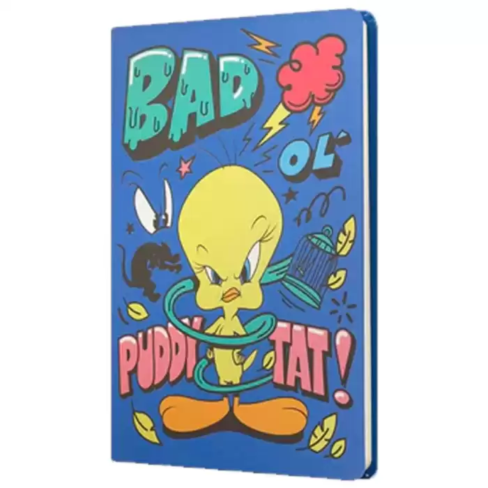 Mabbels Sert Kapak Butik Defter Tweety Bad Puddy Tat Mavi 80 Yp 15X21 Dft-388128