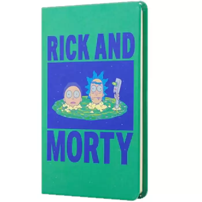 Mabbels Sert Kapak Lastikli Mini Defter Rick And Morty Yeşil 80 Yp 9X14 Dft-388371