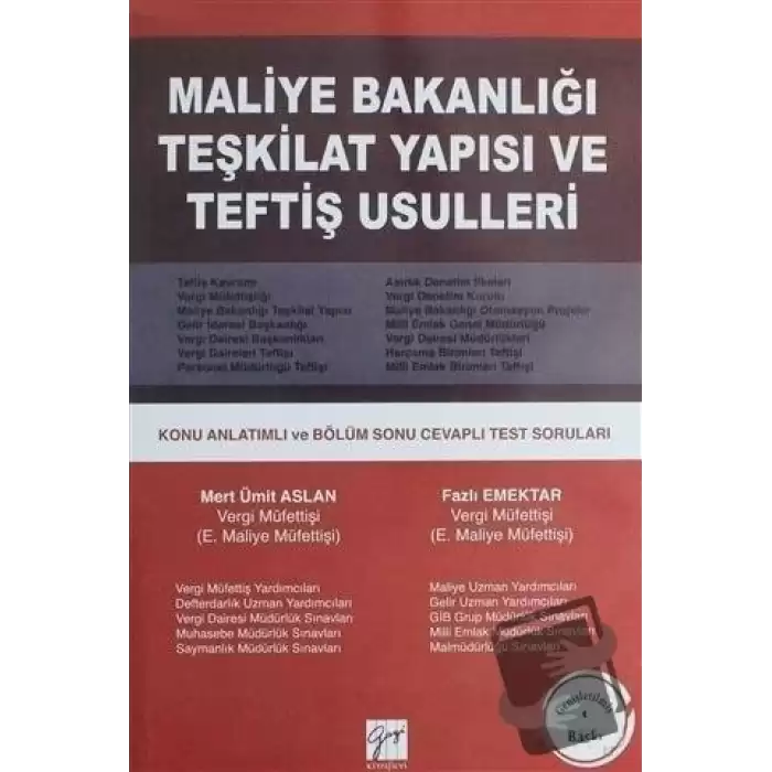 Maliye Bakanlığı Teşkilat Yapısı ve Teftiş Usulleri