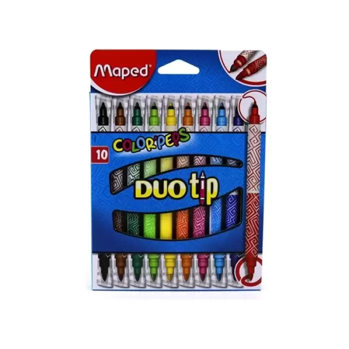 Maped Keçeli Boya Kalemi Peps Duo Tip 10 Renk 849010