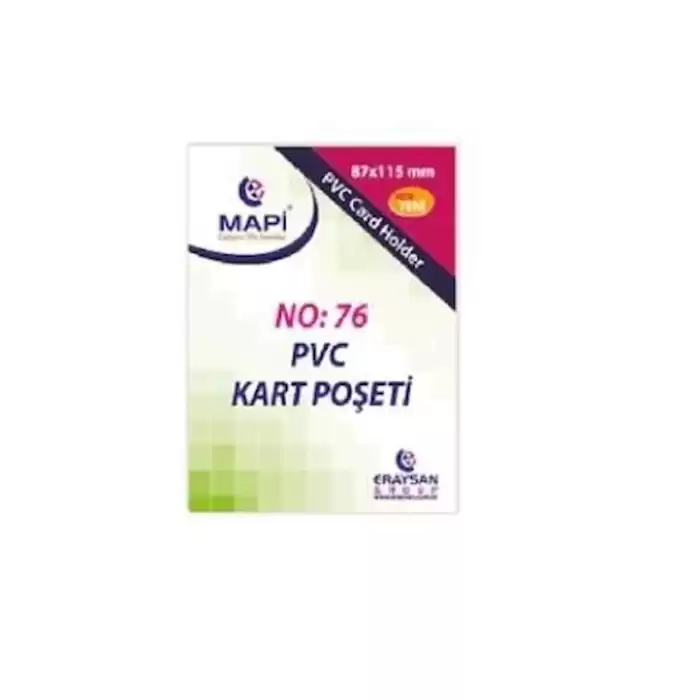 Mapi Kart Poşeti Dikey Pvc No:76 87X115 Şeffaf 910 10 39 - 100lü Paket